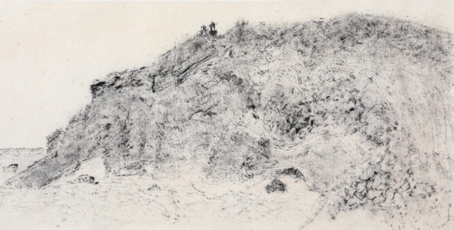 바람의 뼈 I 70x138cm 죽지에 세필 2020